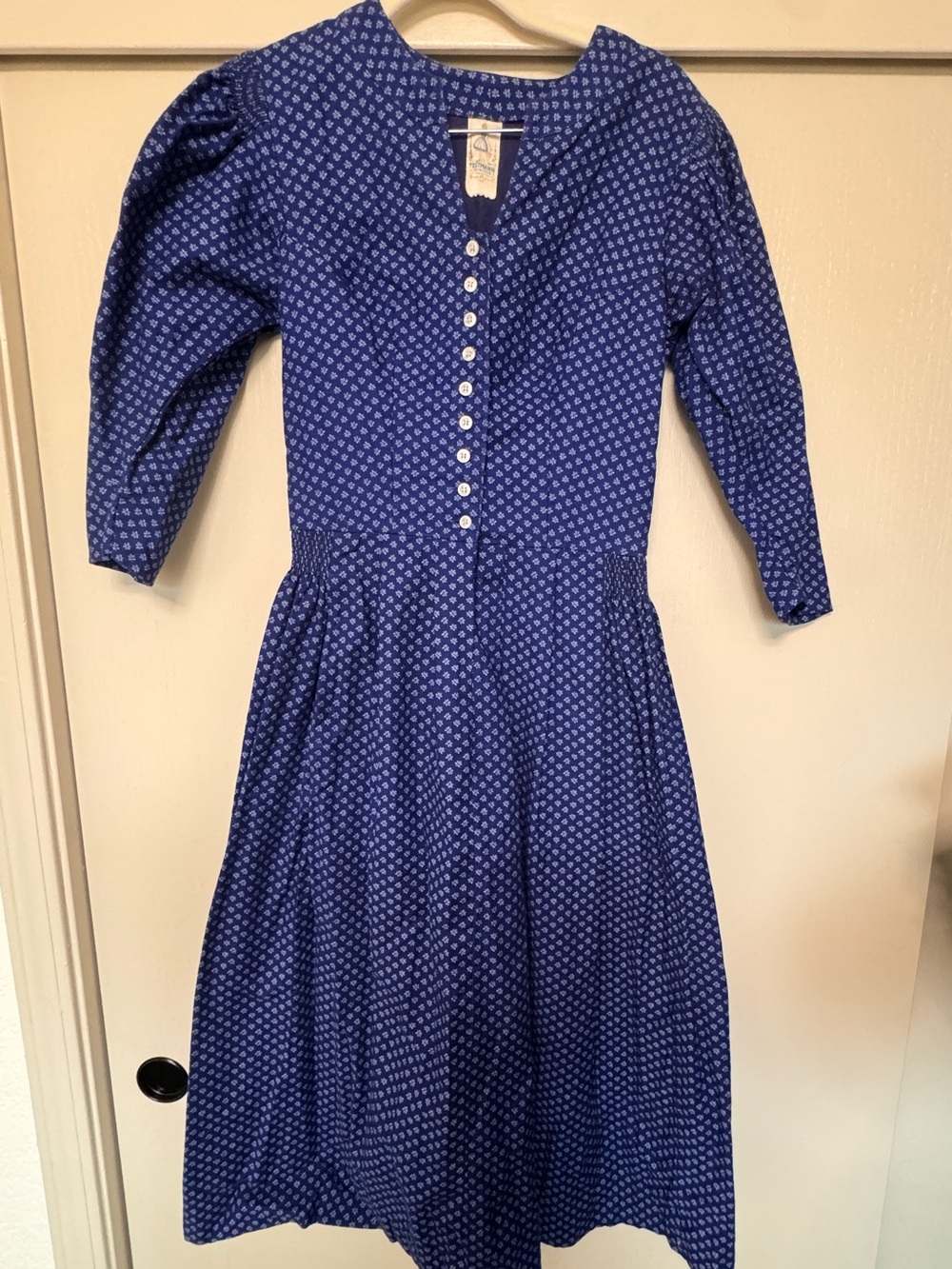 Vintage Tostmann trachten Button-Front Midi Dress